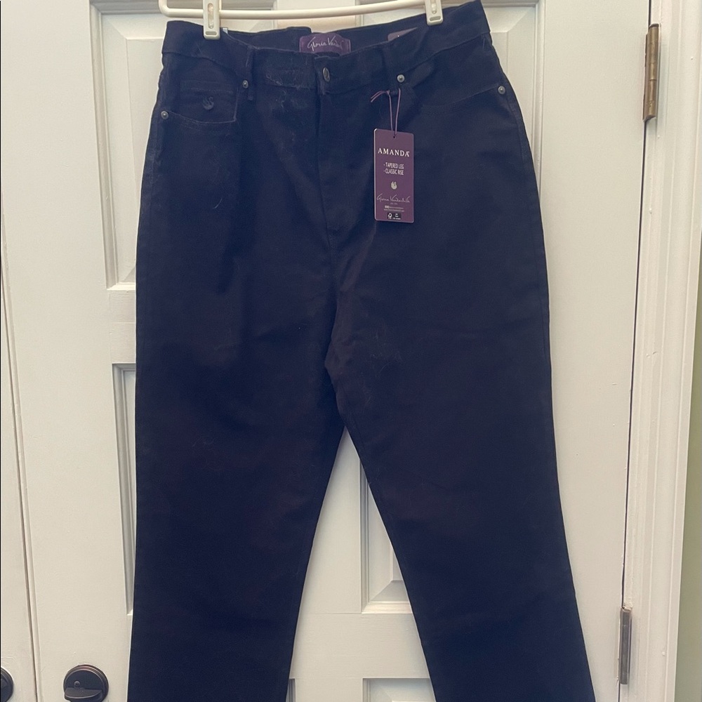 NWT Black Gloria Vanderbilt Amanda Jeans Size 14